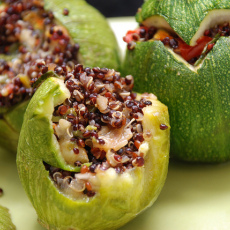 Stuffed Squash (Quinoa and Rice Stuffing)
